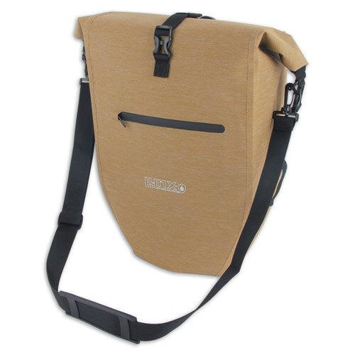 Lynx Hayes borsa laterale bici singola 28 L marrone impermeabile.
