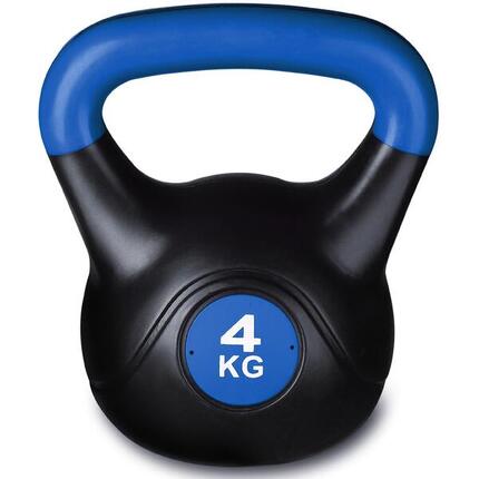 Kettlebell Plastique de Musculation et Cross Training INDIGO Noir-Rose 10 kg