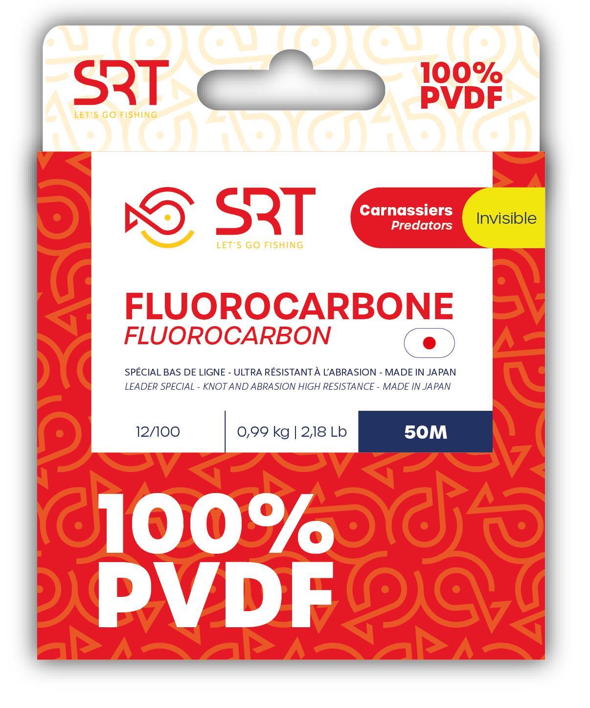 Fio fluorocarbon 100% pvdf 0.22 a 0.34 50m