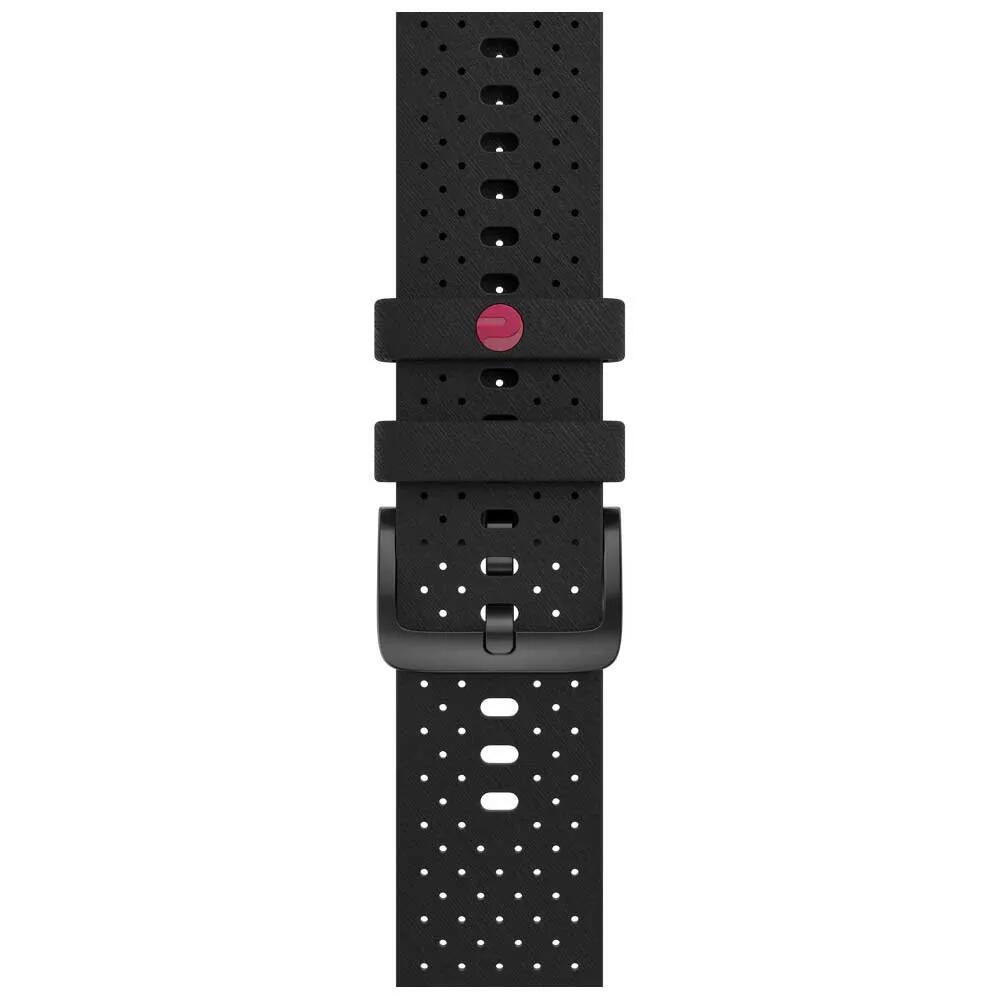 Cinturino in silicone 22 mm compatibile Polar, nero, sgancio rapido. 2/3