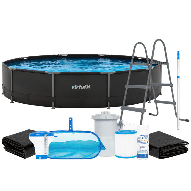 VIRTUFIT Zwembad - Rond - 366 cm - Compleet pakket