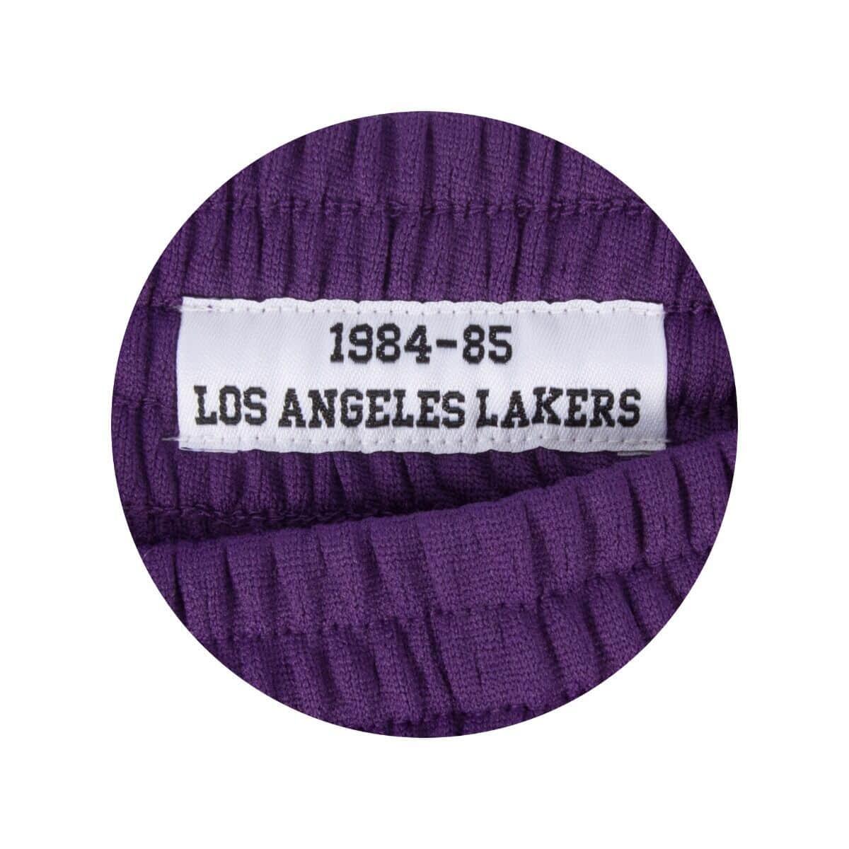 Short NBA Los Angeles Lakers 1984-85 Mitchell & Ness Swingman Violet pour Homme 4/4