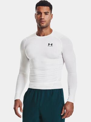 Wit heatgear® longsleeve shirt voor heren under armour