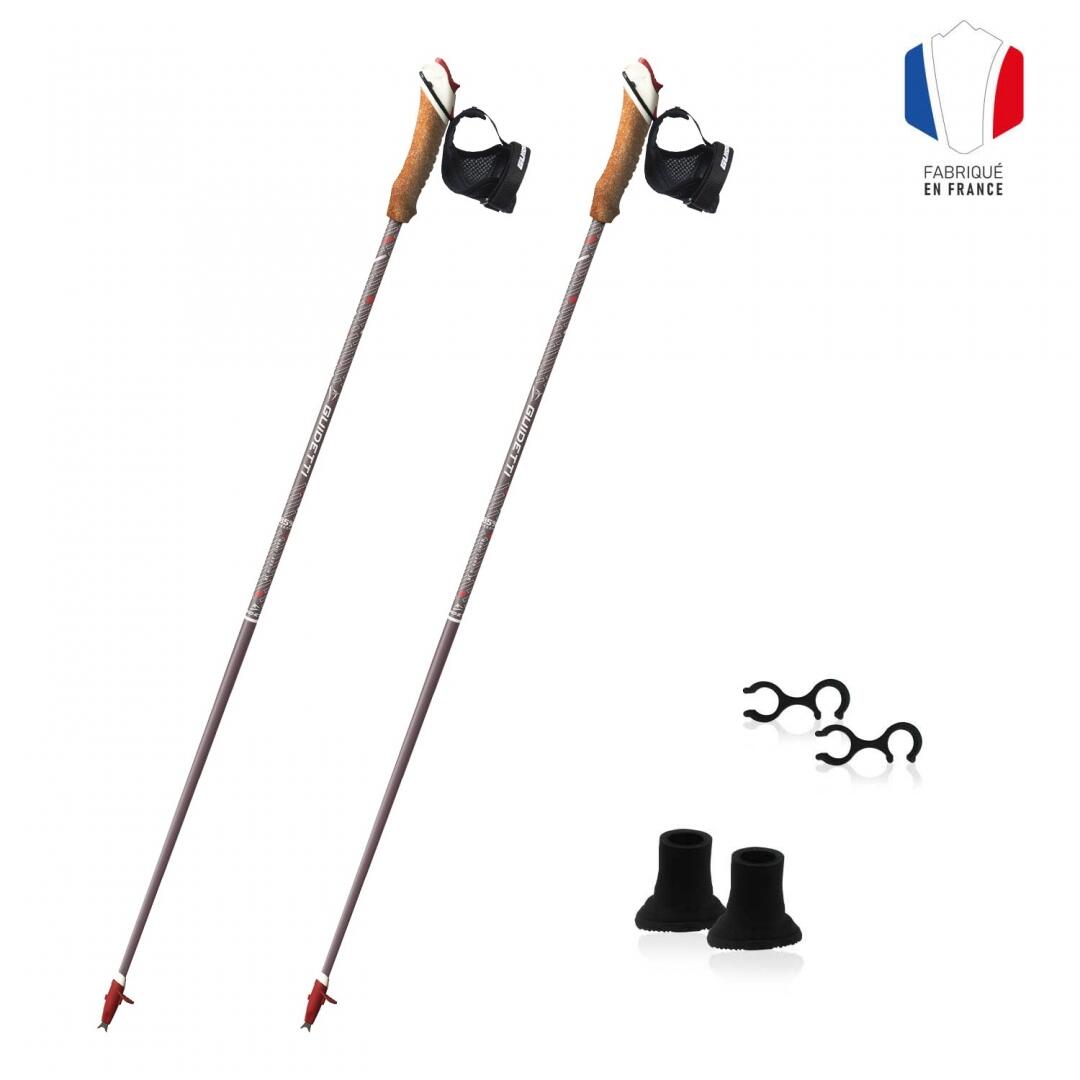GUIDETTI Nordic Walking Carbon Poles - VENT DES FJORDS NANO3K 85 BOREAL - 125 cm