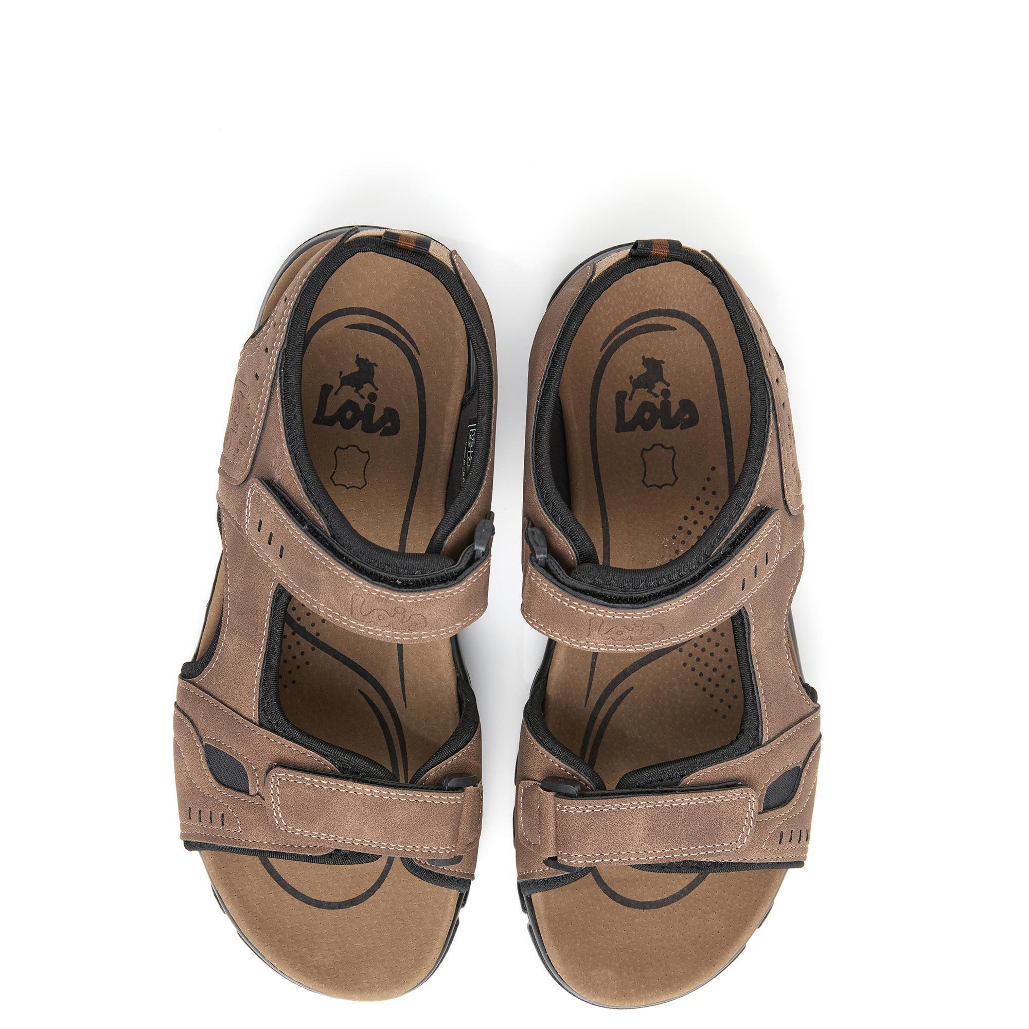 Sandalias Lois Hombre 86056 Marrones 4/5