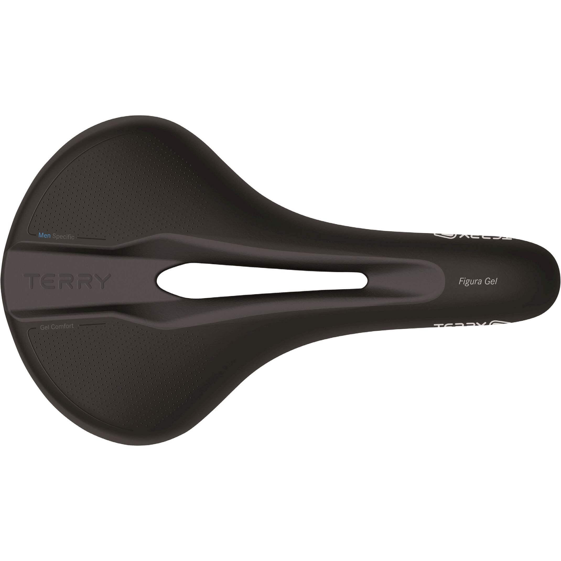 Terry Figura Gel Zadel voor Heren in Zwart voor Optimaal Comfort 1/4