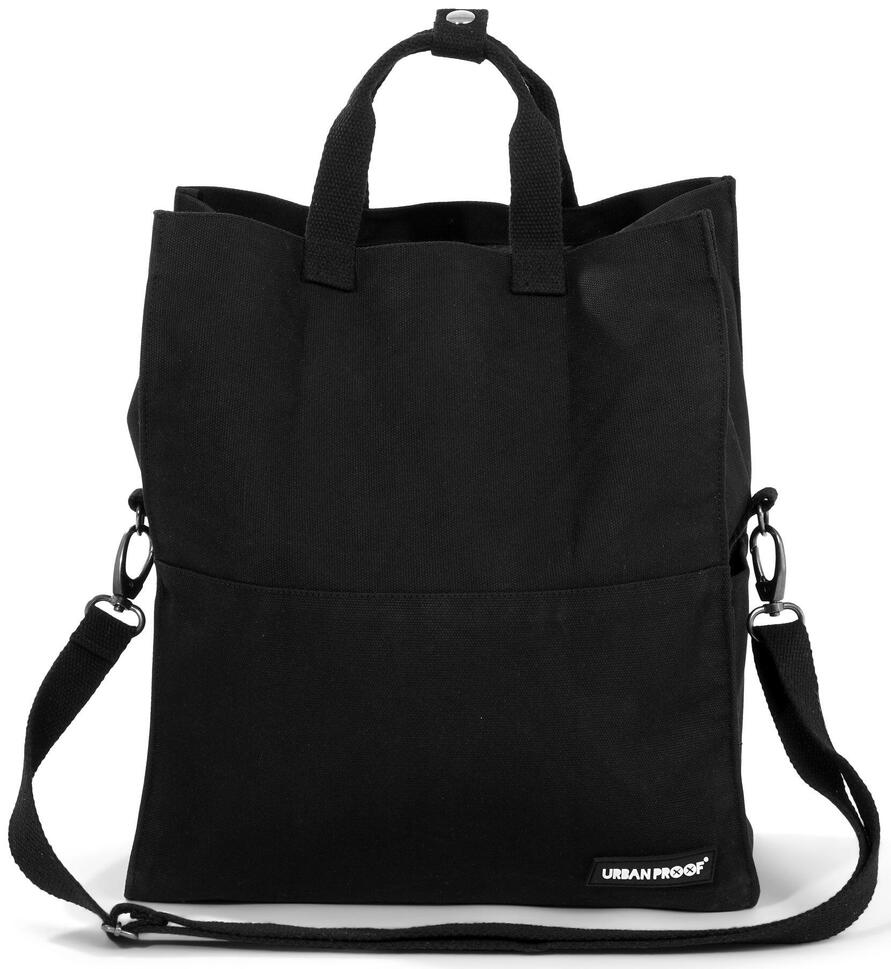 Torba Rowerowa Z Recyklingu City Tote Bag 22 Litry 36 X 32 X 19 Cm - Czarna