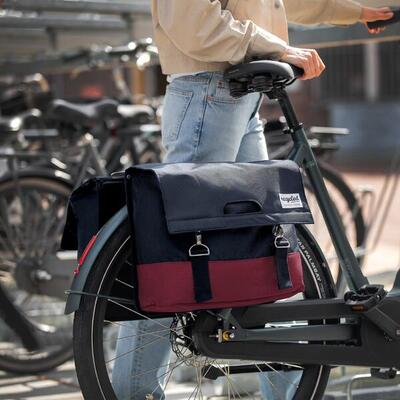 UrbanProof 40L Doppelte Fahrradtasche - Blau und Grün