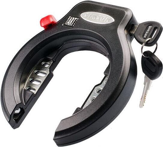 Simson Ringslot Sure ART2 - Zwart, 6.5cm - Fietsslot 2/4