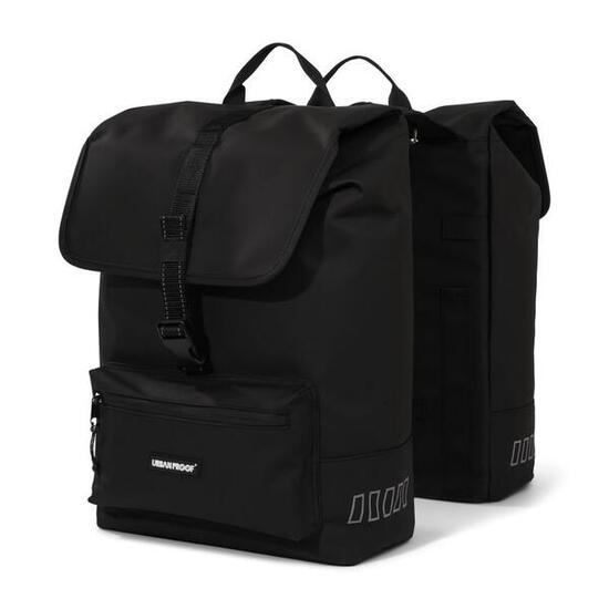 Sac à dos double pour vélo - 38 litres - Noir