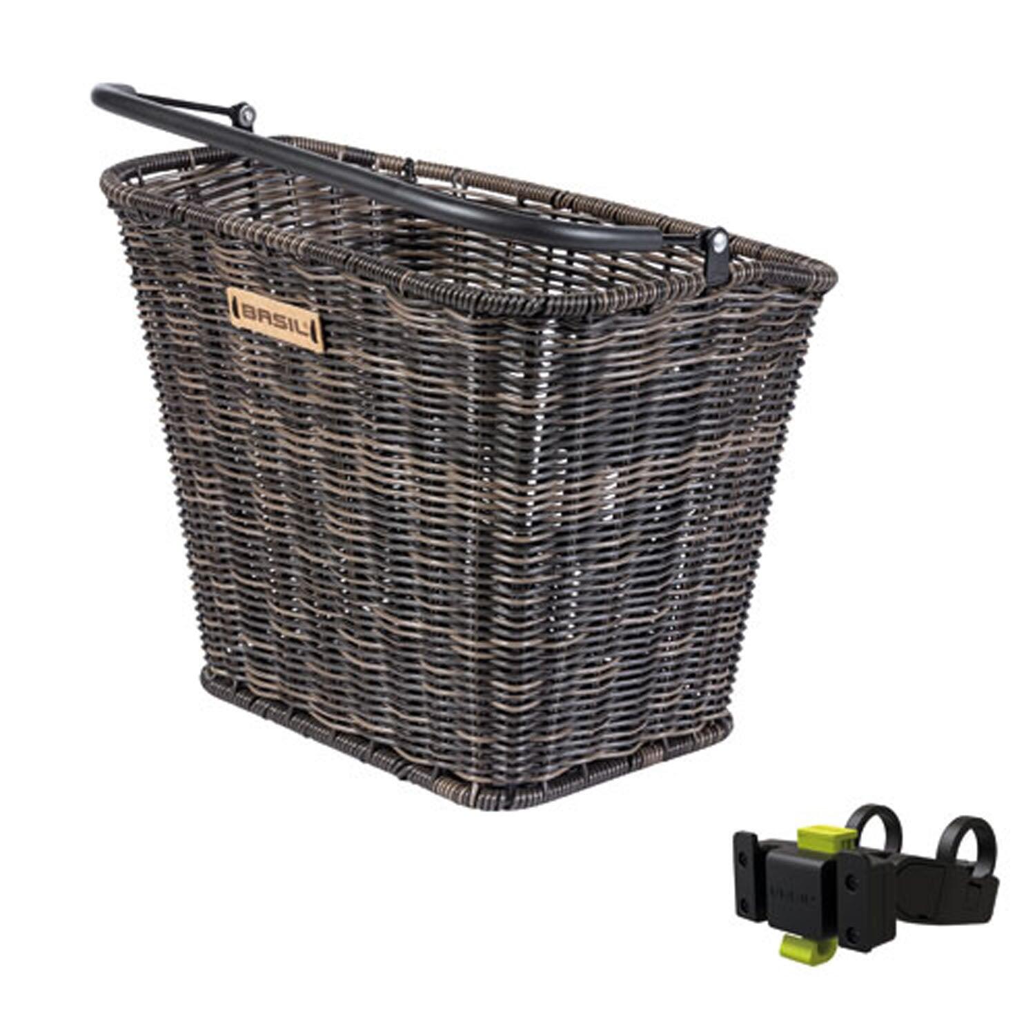 Kosz Rowerowy Bremen Rattan Look Z Uchwytem Na Kierownicę 27 X 35 X 29 Cm