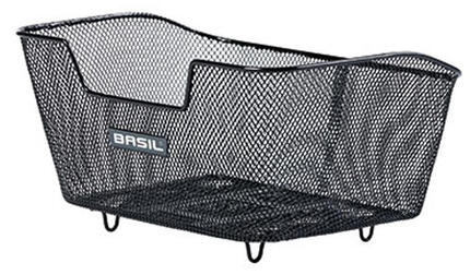 Basil Base M WSL - Panier à Vélo Élégant pour Vélos Électriques - Noir