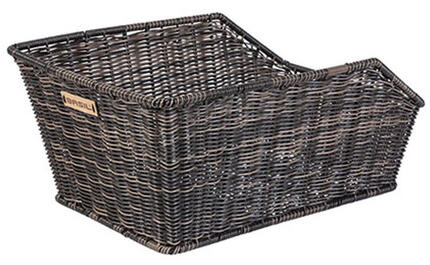 Basil Cento Rattan Look WSL - Panier à vélo arrière - Marron