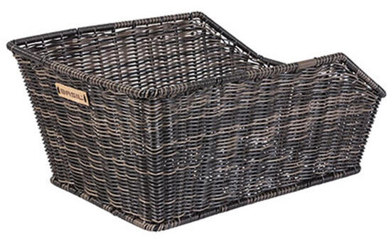 Basil Cento Rattan Look WSL - Panier à vélo arrière - Marron