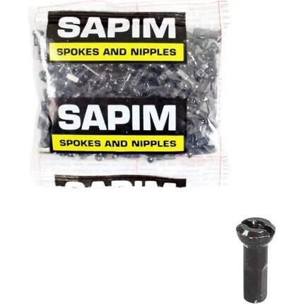 Sapim SP13 nypel do szprych obręcz 14 czarny - 100 sztuk