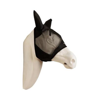 Fliegenmaske mit Ohren soundless schwarz Full