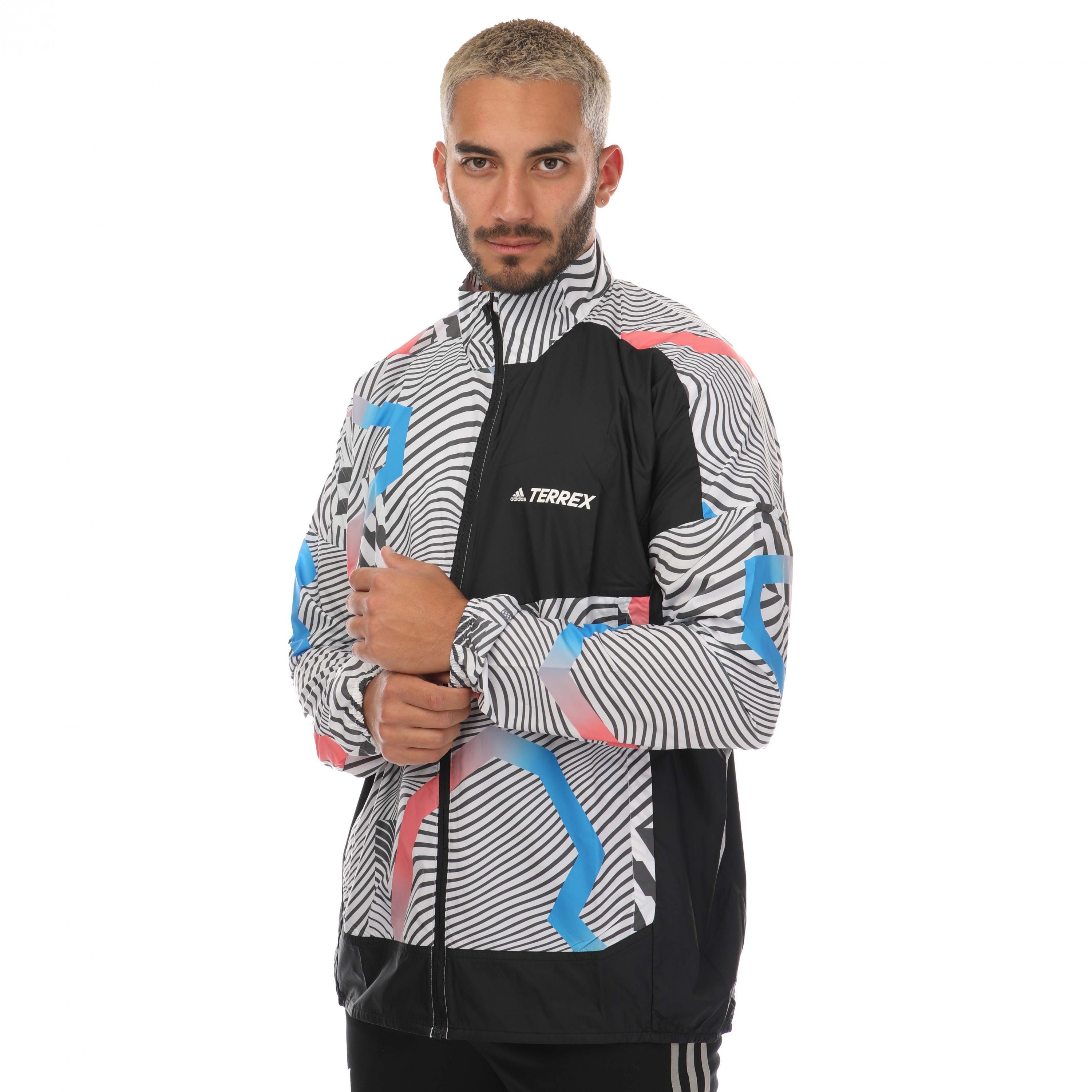 Adidas Mens Terrex Trail Printed Running Jacket