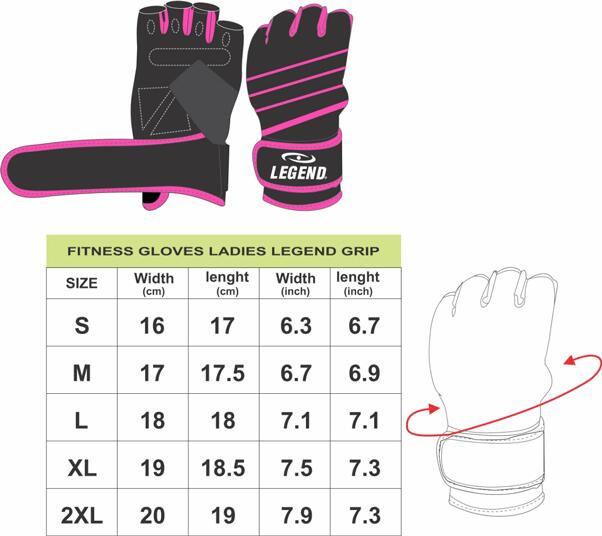 Fitness Handschoenen Dames Roze Legend Grip 2/4