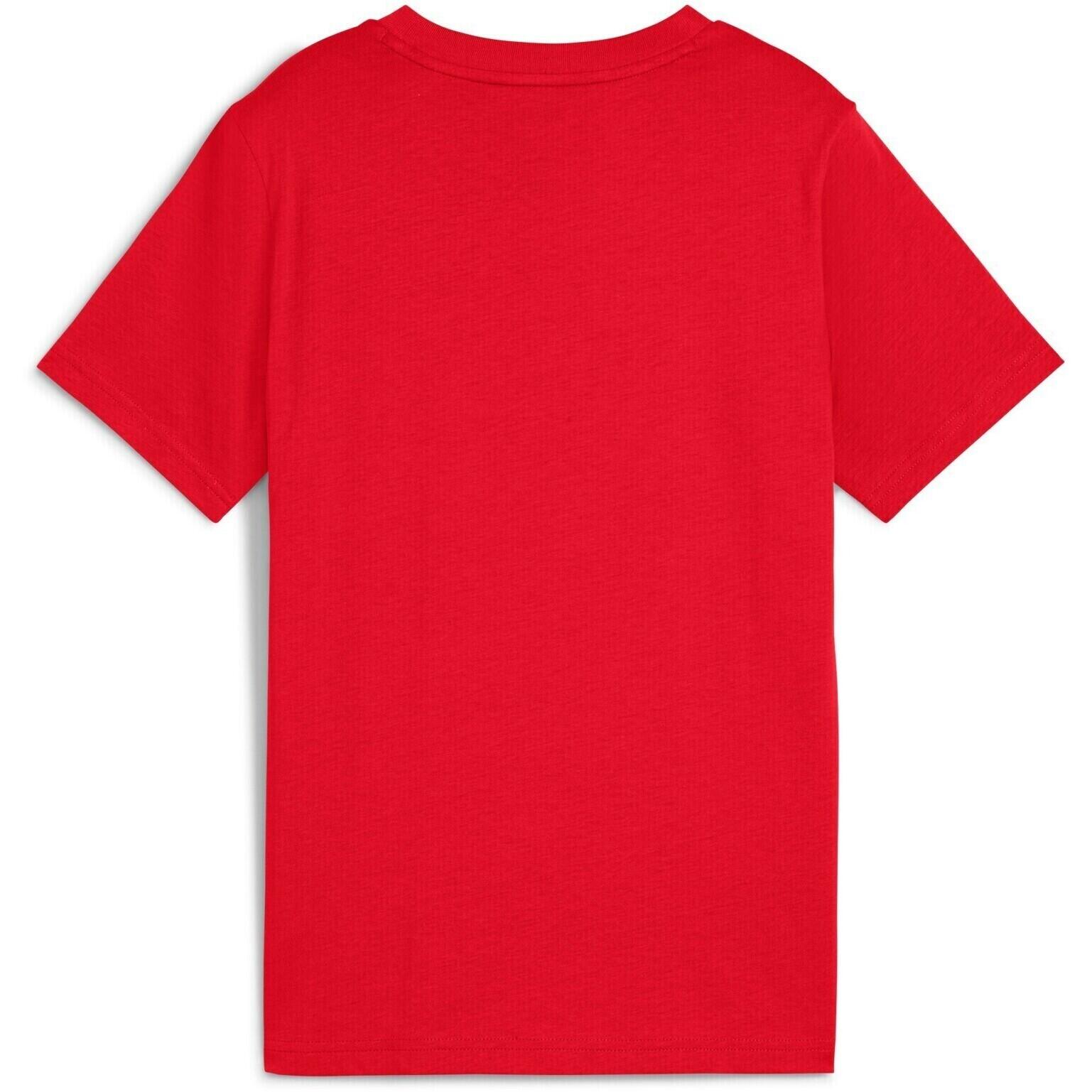 Maglietta Puma Ess 2 Color No.1 Logo Tee B, Rosso, Bambini 2/4