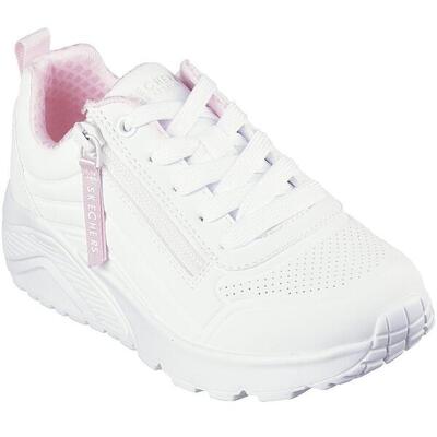 Skechers kinderen uno lite easy zip sneakers wit