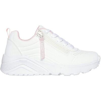 Skechers kinderen uno lite easy zip sneakers wit