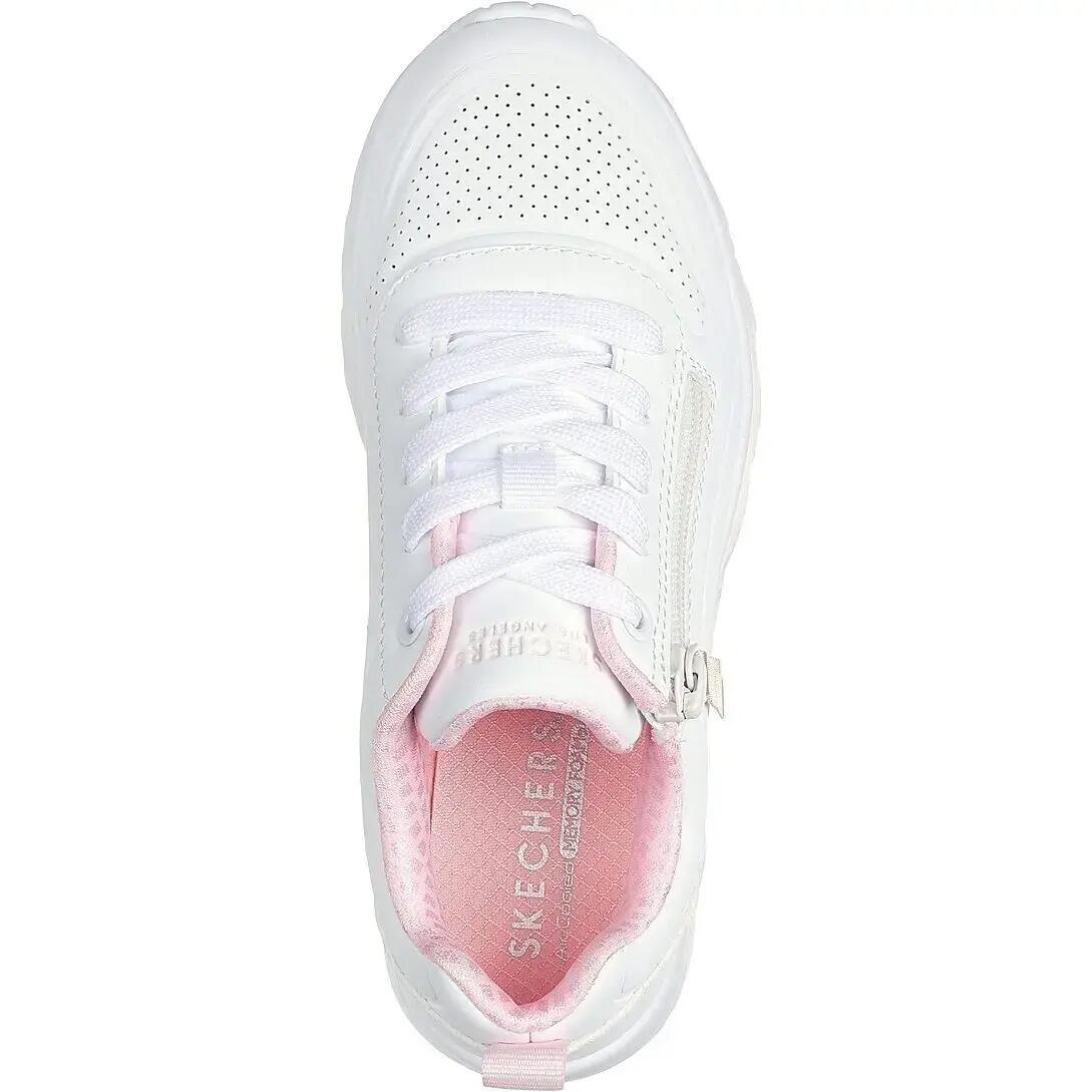 Baskets Skechers Uno Lite - Easy Zip, Blanc, Enfants 2/15