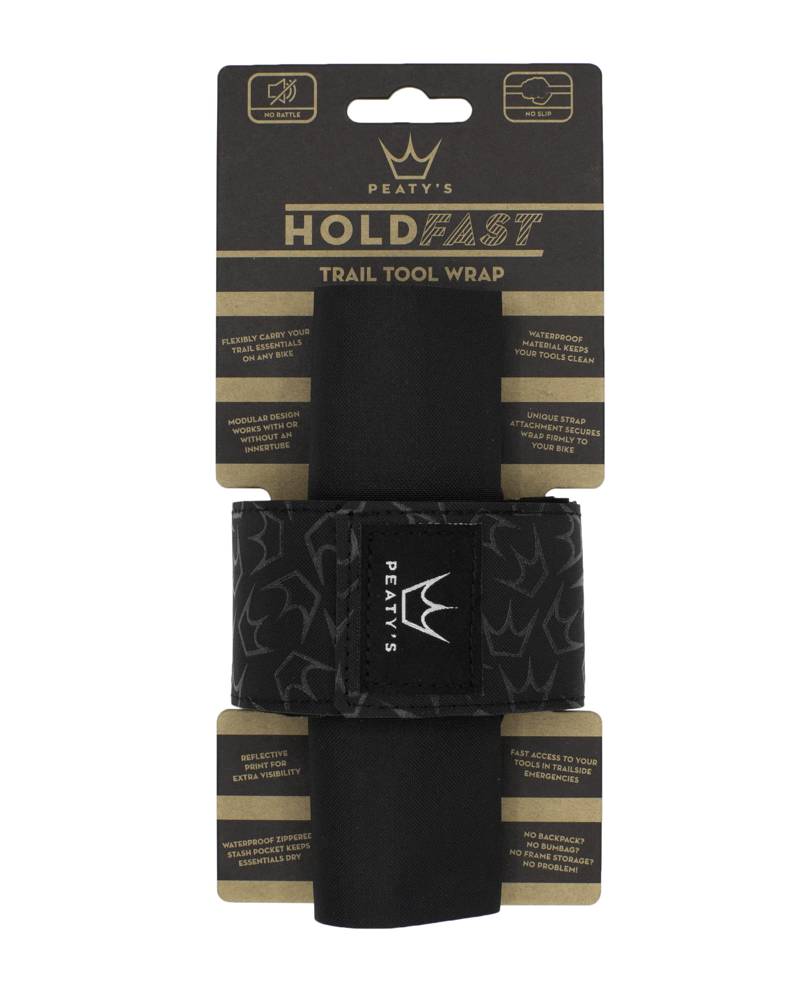 PEATY'S Peatys HoldFast Trail Tool Wrap Nightrider Black