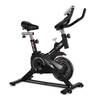 PowerMax Fitness BS-125 Spin Exercise Bike for Home use, 16mm 7Kg Flywheel, Max User Weight 130kg, LCD Display, 2pc Crank, Heart