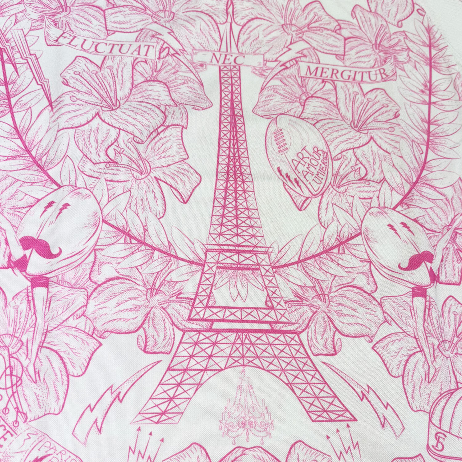 Asics SF Stade Francais Mens White/Pink Rugby Shirt 5/7