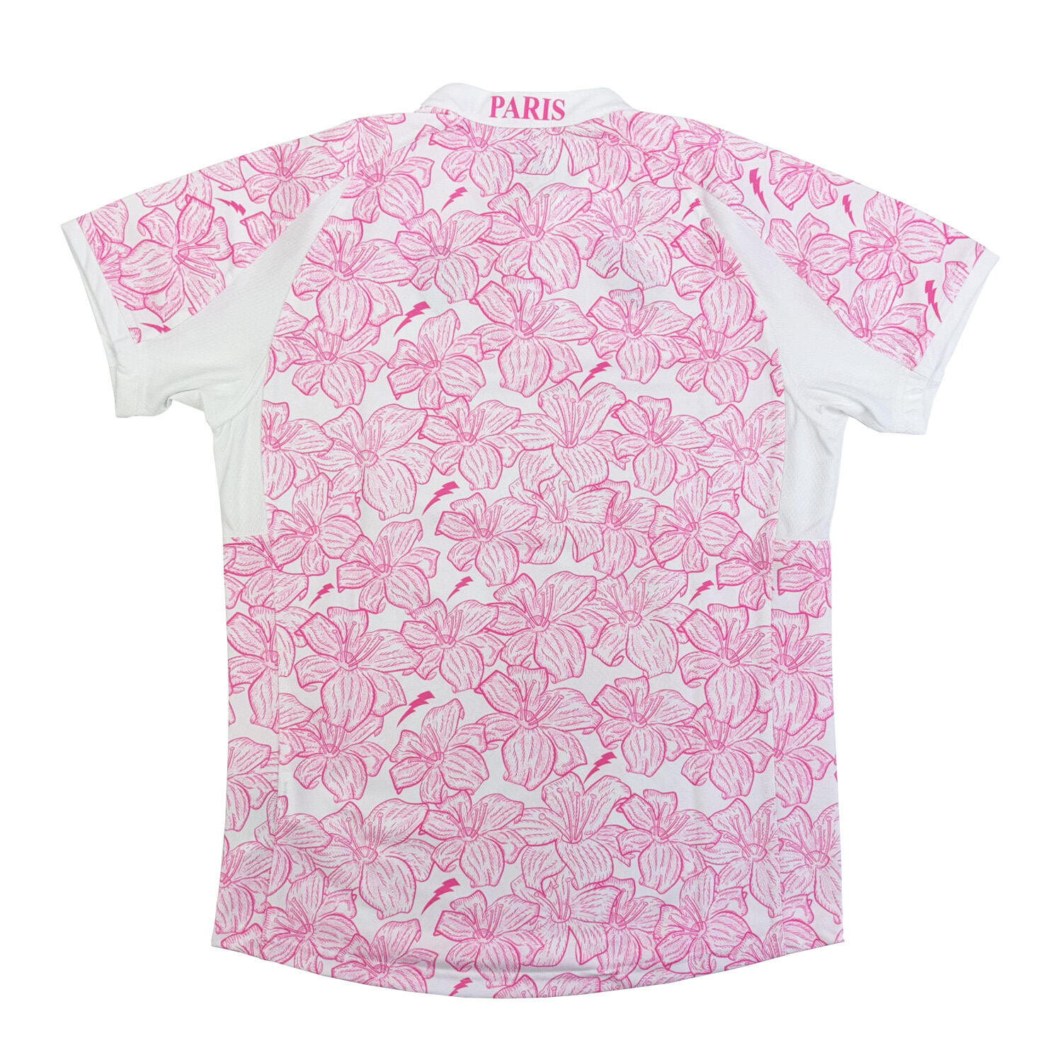 Asics SF Stade Francais Mens White/Pink Rugby Shirt 2/7
