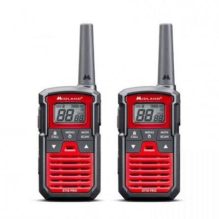 Midland XT10 PRO - Talkie-walkie PMR446 16 canaux, portée 4 km (lot de 2)