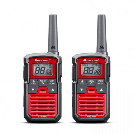 Midland XT10 PRO - Talkie-walkie PMR446 16 canaux, portée 4 km (lot de 2)