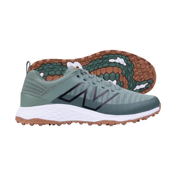 Chaussures de golf New Balance Fresh Foam Contend V2, Vertes, pour hommes 5/5