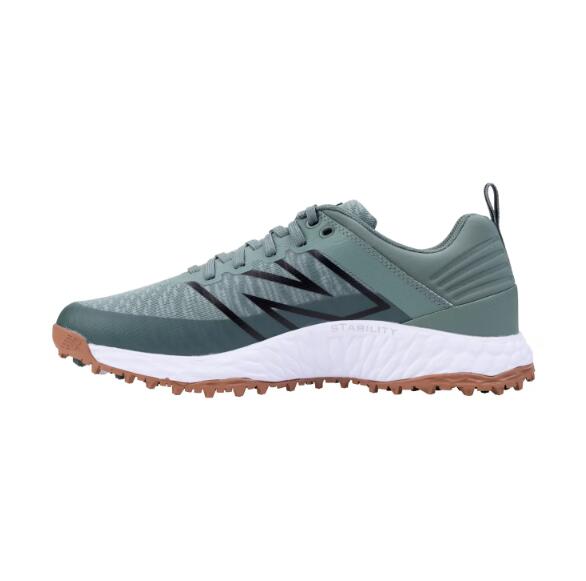 Chaussures de golf New Balance Fresh Foam Contend V2, Vertes, pour hommes 3/5