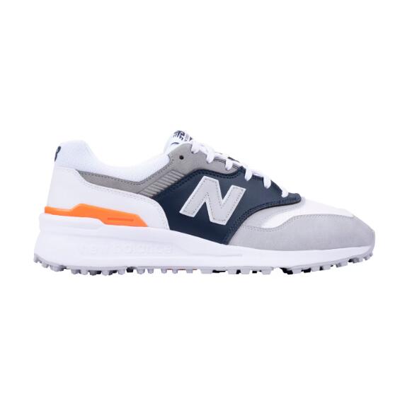 New Balance G 997 SL, Chaussures de golf Hommes, Blanc/Marine/Orange 2/5