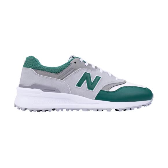 New Balance G 997 SL, Zapatos de Golf Hombre, Blanco/Verde 2/5