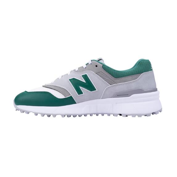 New Balance G 997 SL, Zapatos de Golf Hombre, Blanco/Verde 3/5