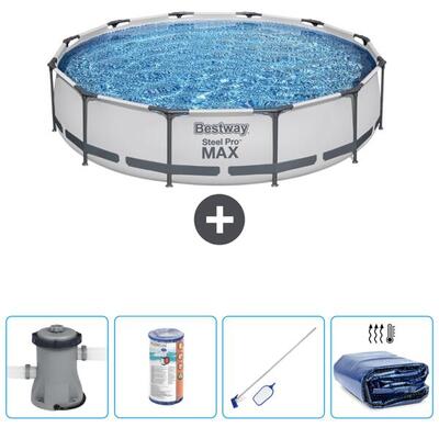 Bestway steel pro max rond - 366x76 cm + accessoires cb57