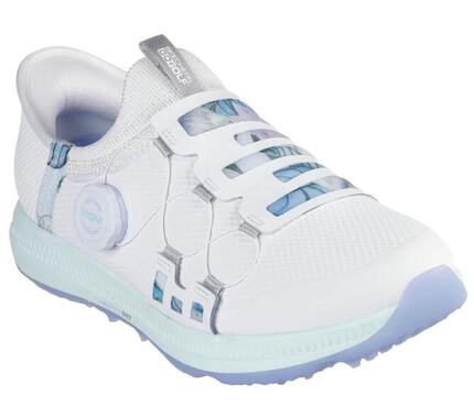 Skechers Go Golf Elite 5 Slip In, Zapatos de Golf para Mujer, Blanco/Multi