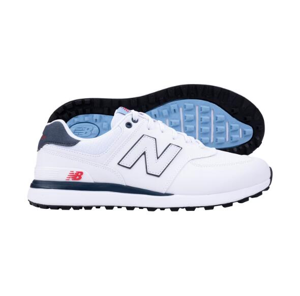 New Balance 574 Greens VS, Sapatos de golfe para homem, Branco 5/5