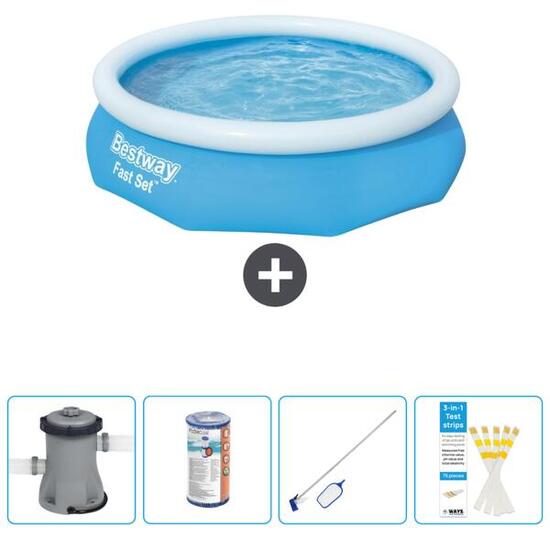 Piscine Gonflable Ronde Fast Set - 305x76 cm + Accessoires CB58