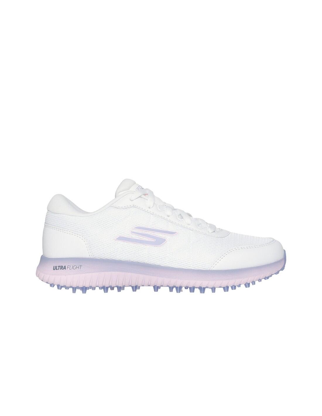 SKECHERS Skechers Go Golf MAX Fairway 4, Zapatos de Golf para Mujer, Blanco/Morado