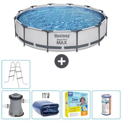 Bestway steel pro max rond - 366x76 cm + accessoires cb19