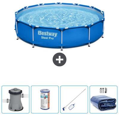 Bestway steel pro rond - 366x76 cm + accessoires cb57