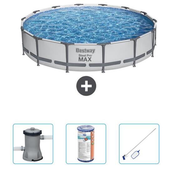 Piscine Ronde Steel Pro MAX - 427x107 cm + Accessoires CB54