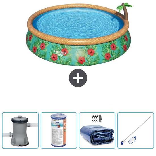 Piscine Gonflable Ronde Fast Set - 457x84 cm + Accessoires CB54