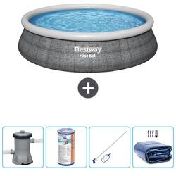 Piscine Gonflable Ronde Fast Set - 457x84 cm + Accessoires CB57