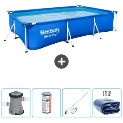 Bestway steel pro rechthoekig - 300x201x66 cm + accessoires cb57