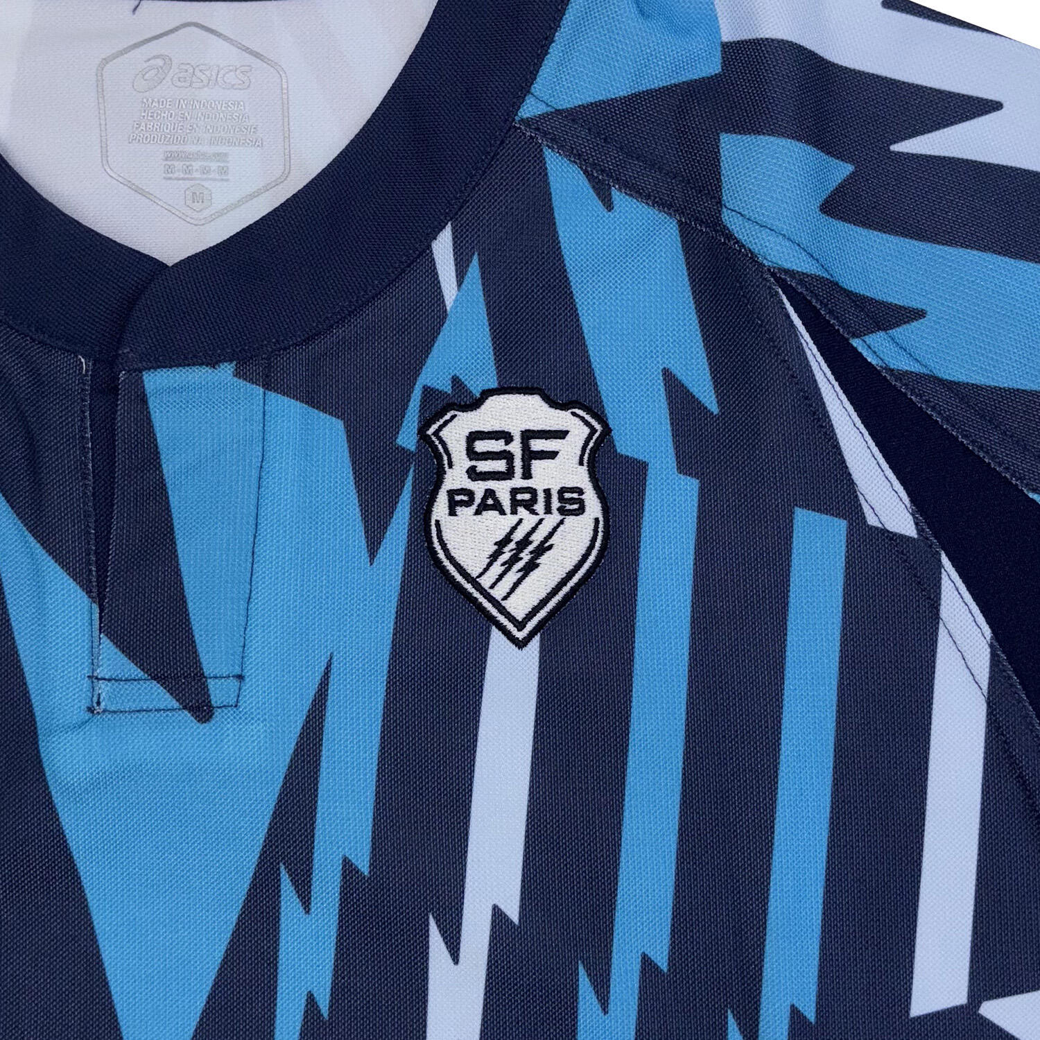 Asics Stade Francais Replica Mens Navy Rugby Shirt 3/6