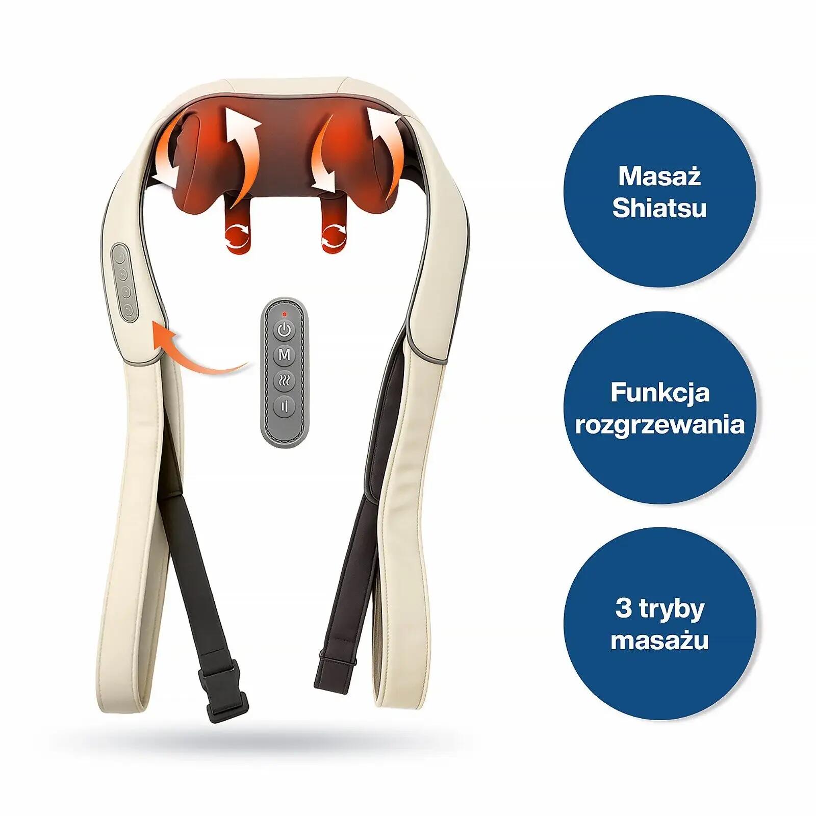 Masażer ugniatający Shiatsu 3D do szyi, karku MEDIVON Sooth + Torba 2/7